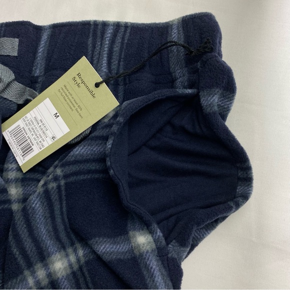 Goodfellow & Co Men's Plaid Microfleece Pajama Pants Medium Federal Blue NEW - Picture 10 of 11